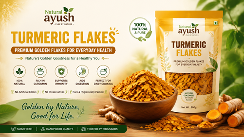 Turmeric Flakes – Premium Golden Flakes for Everyday Health